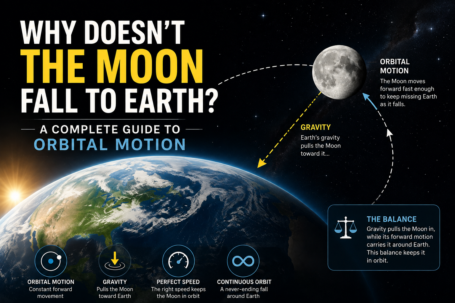 Why Doesn't the Moon Fall to Earth? A Complete Guide to Orbital Motion